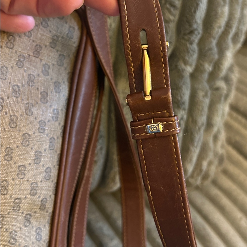 Gucci Brown/Tan Monogram Crossbody Bag - Picture 11 of 16